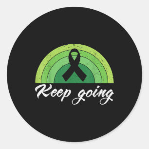 Retro Keep Going Suicide Depression Mental Health Classic Round Sticker