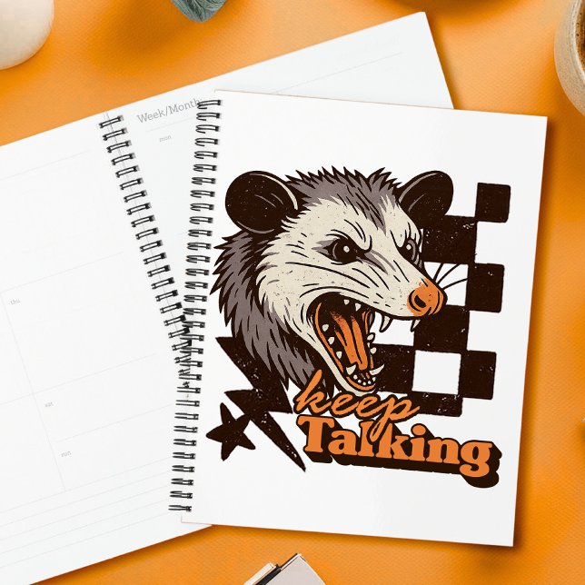 Retro Keep Talking Feral Possum: Angry Wild Animal Planner (This keep talking feral possum design brings bold edgy humor to your day!
)