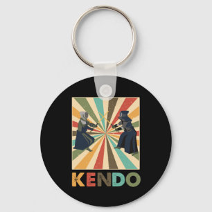 Retro Kendo Fighters Vintage Samurai Bogu Shinai G Key Ring