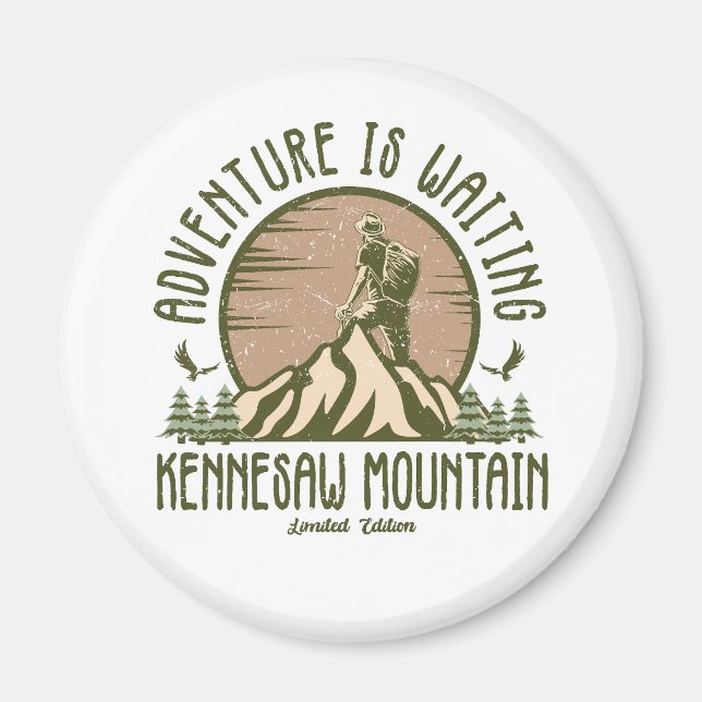 Retro Kennesaw Mountain Hike  Magnet (Front)