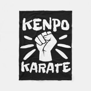 Retro Kenpo Karate Kempo Karate Martial Arts  Fleece Blanket