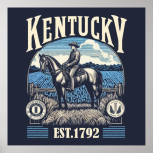 Retro Kentucky Poster