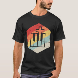 Retro Keyboard And Cross Christian Band T-Shirt