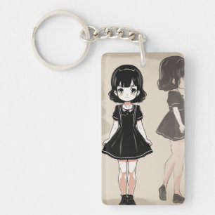 Retro Keychain with Little Black Dress LBD