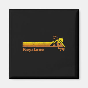 Retro Keystone Ski Resort Colorado Snowboard Skiin Magnet
