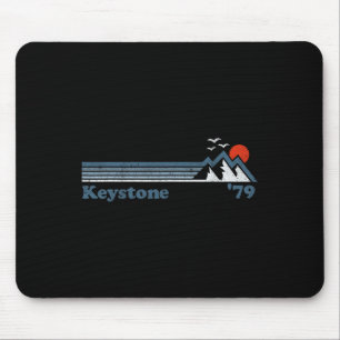 Retro Keystone Ski Resort Colorado Snowboard Skiin Mouse Mat