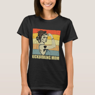 Retro Kickboxing Mom Martial Art Lover Vintage Mot T-Shirt