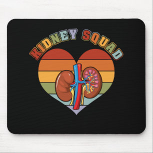 Retro Kidney Squad Team Nephrology Nurse Dialysis Mouse Mat