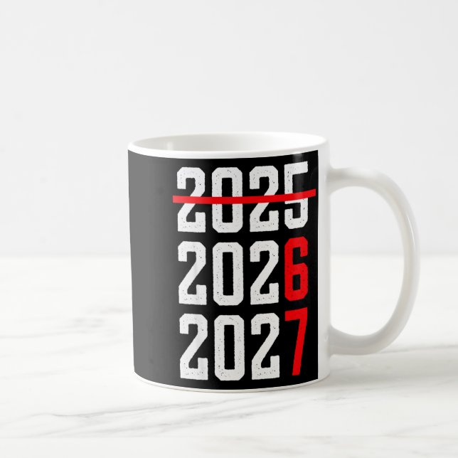 Retro Kids Funny Happy New Year 2026 2027 67 Meme  Coffee Mug (Right)