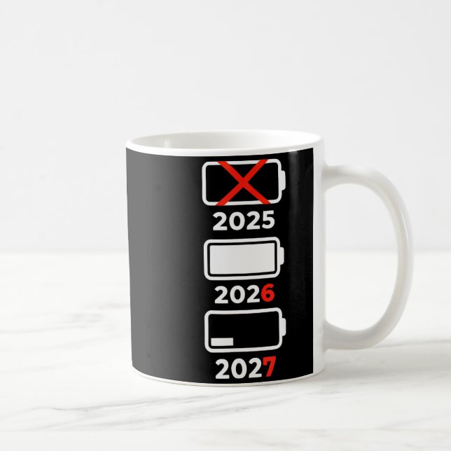 Retro Kids Funny Happy New Year 2026 2027 67 Meme  Coffee Mug (Right)