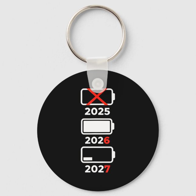 Retro Kids Funny Happy New Year 2026 2027 67 Meme  Key Ring (Front)
