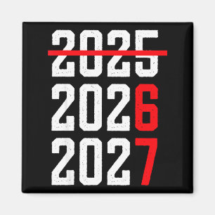 Retro Kids Funny Happy New Year 2026 2027 67 Meme Magnet