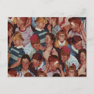 Retro Kids Postcard
