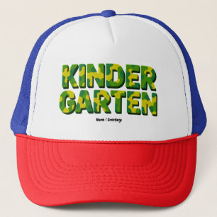 Retro Kindergarten Boys Teacher Camouflage Funny Trucker Hat