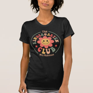 Retro Kindergarten Club Personalised Teacher T-Shirt