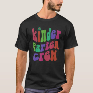 Retro Kindergarten Crew Hello Kinder Pink T-Shirt