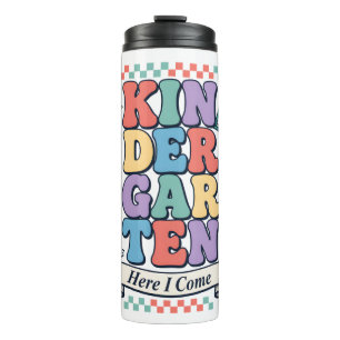 Retro Kindergarten Here I Come School Thermal Tumbler
