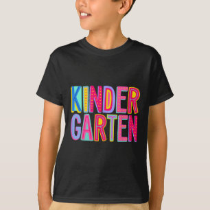 Retro Kindergarten Rainbow Vibes Teacher Kids Byck T-Shirt