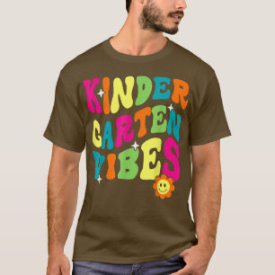 Retro Kindergarten Vibes Back To School Teacher Ki T-Shirt