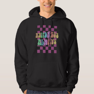 Retro KINDNESS ALWAYS Anti-Bullying Awareness Squa Hoodie