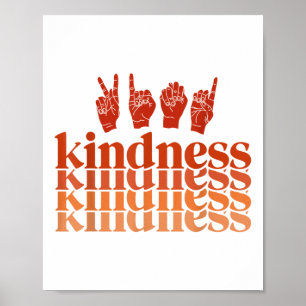 Retro Kindness Deaf Awareness Shirt Sign Language