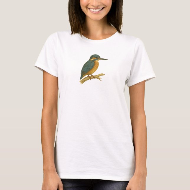 Retro Kingfisher bird Vintage  T-Shirt (Front)