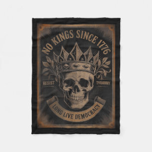 Retro Kings 20 Since 1776 Skull Kings October 18 Fleece Blanket
