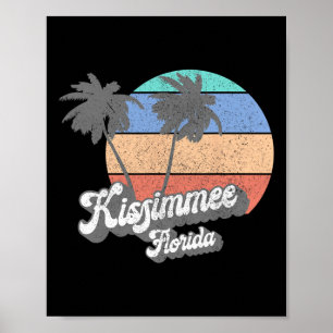 Retro Kissimmee Florida Fl Vintage Beach Surf  Poster