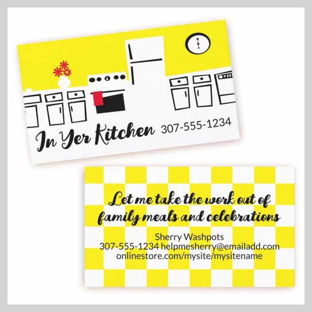 Retro kitchen cooking class chef catering culinary business card (Creator Uploaded)