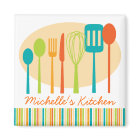Retro Kitchen Cooking Utensils Personalised Magnet