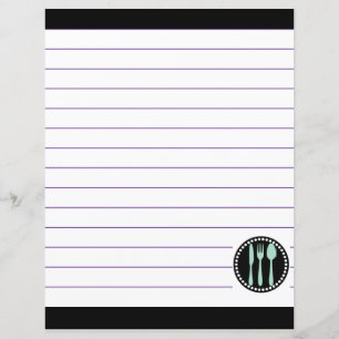 Retro Kitchen Cooking Utensils Zigzag Chevron