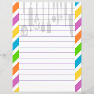 Retro Kitchen Cooking Utensils Zigzag Chevron