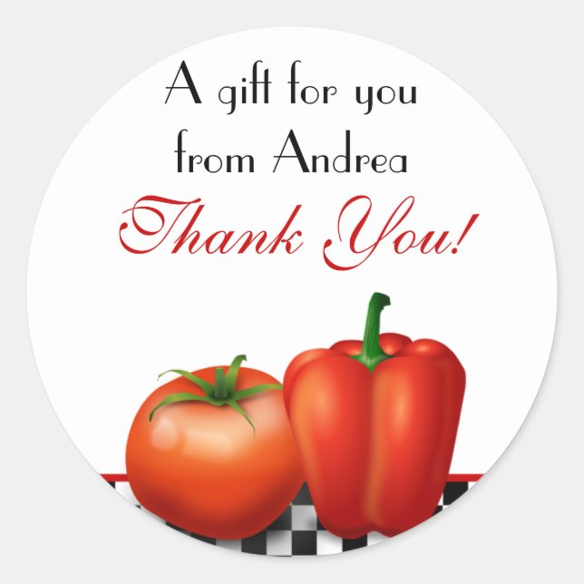 Retro Kitchen or Cooking Customisable Stickers (Front)