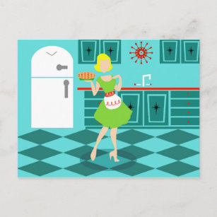 Retro Kitchen Postcard