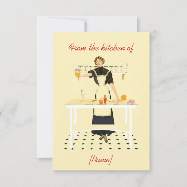 Retro Kitchen Recipe Card (Front)