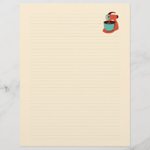 Retro Kitchen Recipe Paper (double-sided)