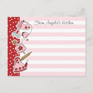 Retro Kitchen Recipe Postcard
