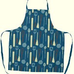 Retro Kitchen Utensils Apron<br><div class="desc">Fun retro kitchen implements and utensils for your favourite chef,  cook,  baker or grill expert.  Original art by Nic Squirrell.</div>