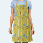 Retro Kitchen Utensils Apron<br><div class="desc">Fun retro kitchen utensils and implements for your favourite chef,  cook or grill expert. Original art by Nic Squirrell.</div>