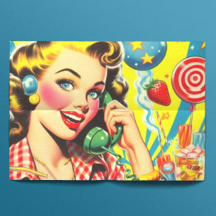 Retro Kitsch Pin Up Tissue Paper