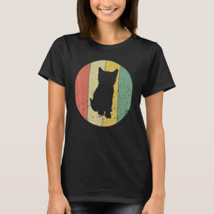 Retro Kitten Vintage Cat Silhouette Animal 80s 90 T-Shirt