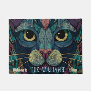 Retro Kittens Cat Mum Dad Housewarming Gift Doormat