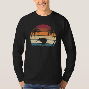 Retro Kiwi Bird Sunset Kiwi Birds New Zealand Kiwi T-Shirt