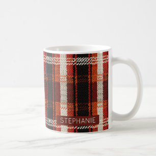 Retro Knit Patchwork - Cosy Autumn Boho Vintage (2 Coffee Mug
