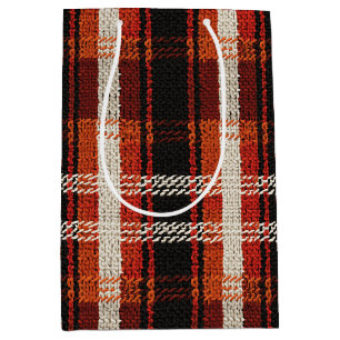 Retro Knit Patchwork - Cosy Autumn Boho Vintage 2 Medium Gift Bag