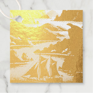 Retro Komodo Island Indonesia Favour Tags