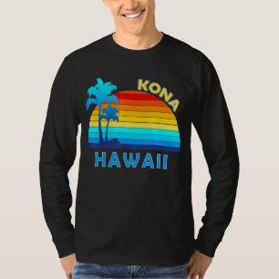 Retro Kona Hawaii Beach Summer Tropical Souvenir T-Shirt
