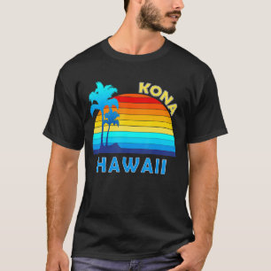 Retro Kona Hawaii Beach Summer Tropical Souvenir T-Shirt