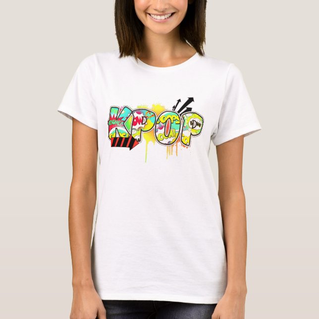 Retro KPOP Inspired Pop Art Graffiti Shirt (Front)