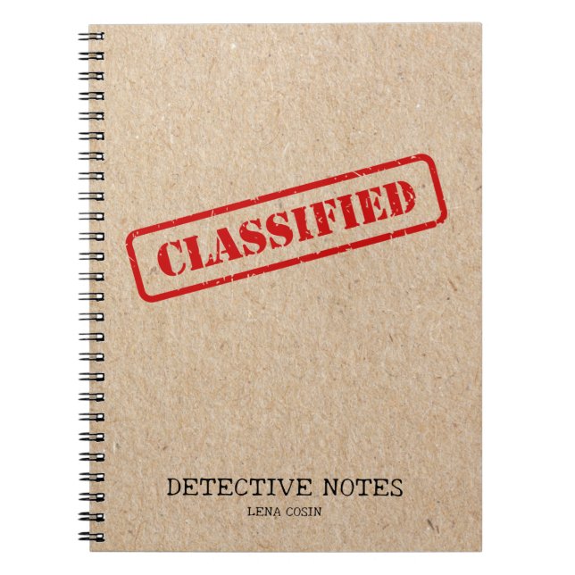 Retro Kraft True Crime Case Log Notebook (Front)